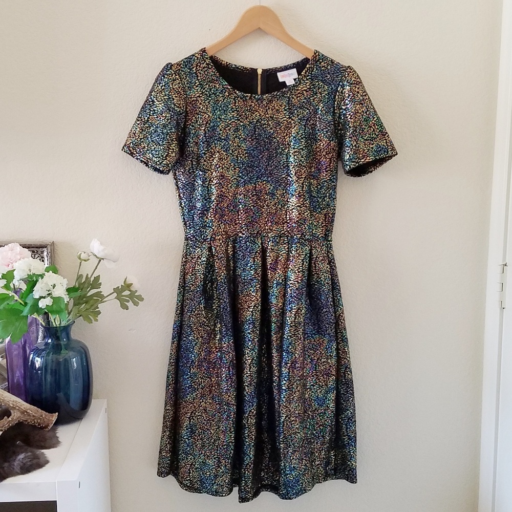 Rainbow Metallic New Years Dress - Size M